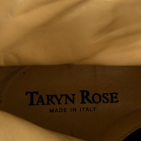 TARYN ROSE Size 12 Black Leather Side Zipper Ankle Boots