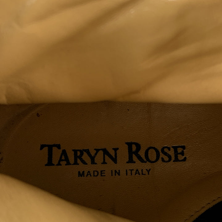 TARYN ROSE Bottines à fermeture éclair latérale en cuir noir taille 12