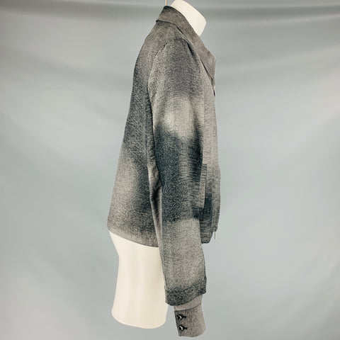 TAAKK Size M Grey Black Ombre Cotton Polyester Jacket