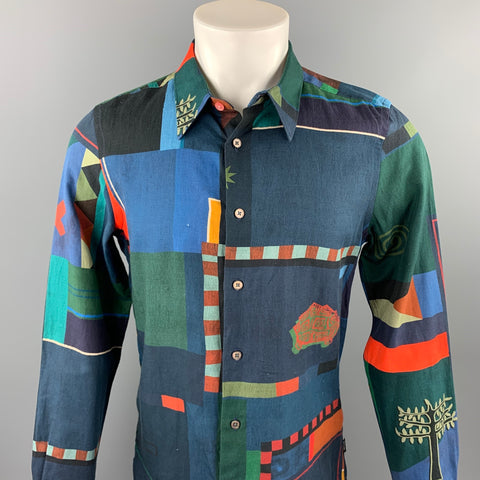 PS by PAUL SMITH Size M Multi-Color Print Cotton Button Up Long Sleeve Shirt