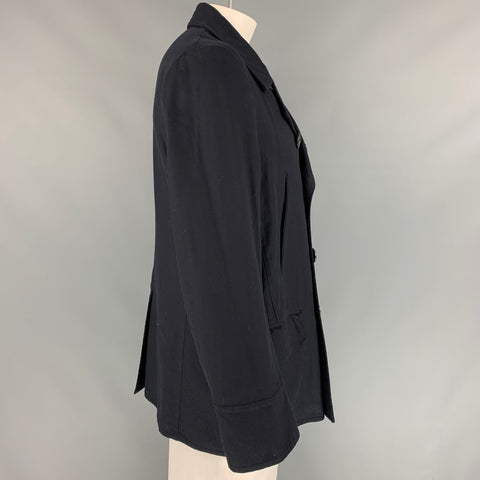 TOM FORD Caban double boutonnage en coton bleu marine taille 46