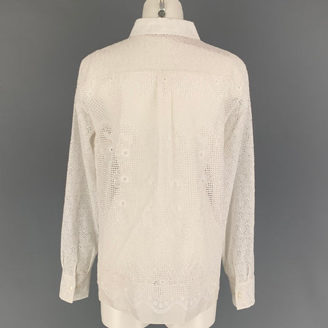 N°21 Size L White Guipure Button Up Shirt