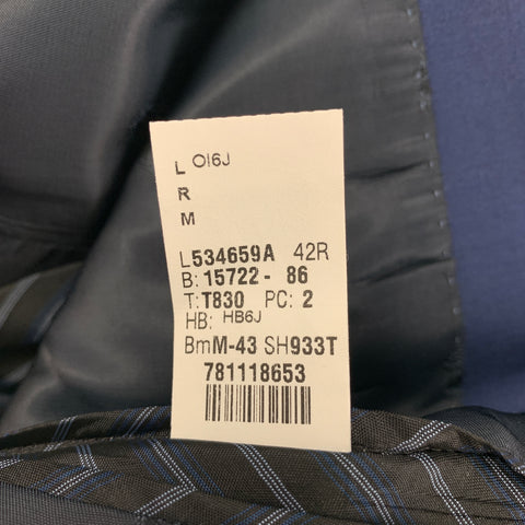 JOHN VARVATOS * U.S.A. Size 42 Regular Navy Notch Lapel Sport Coat