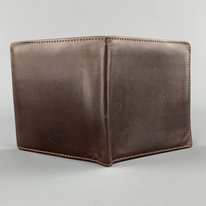 FOSTER & SON Brown Leather Bifold Wallet