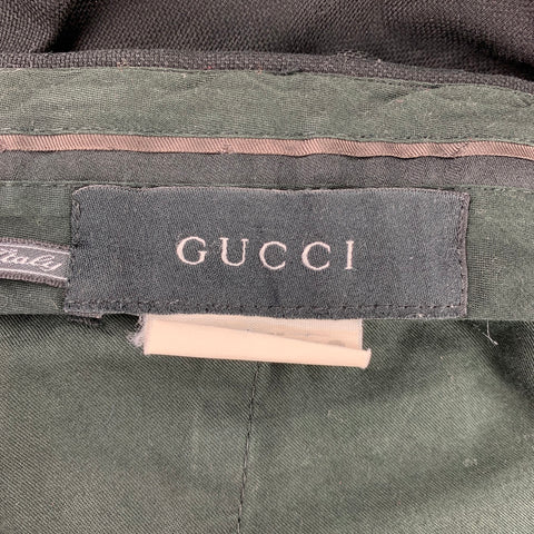 GUCCI Size 32 Black Cotton Zip Fly Shorts