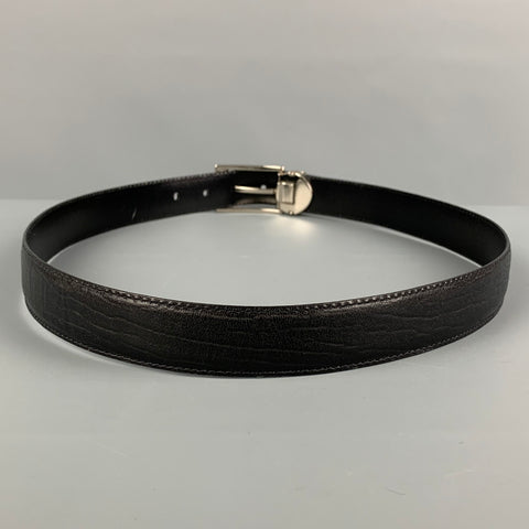GUY LAROCHE Size 34 Black Leather Belt
