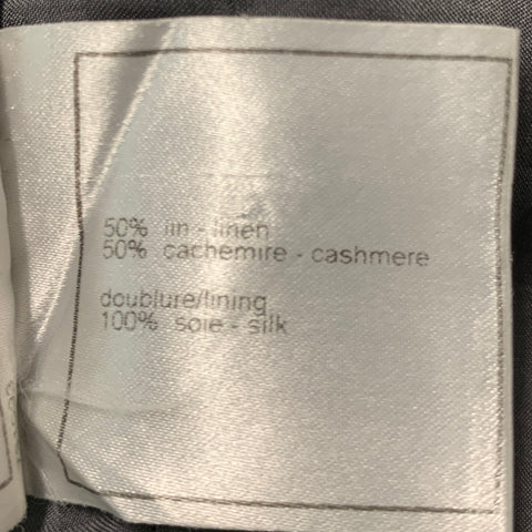 CHANEL Size 2 Grey Linen Cashmere A-Line Skirt