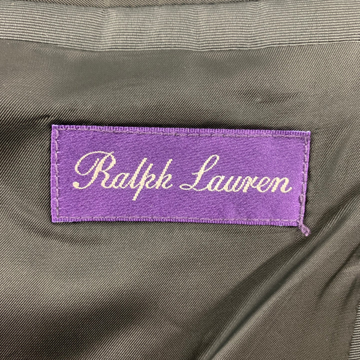 RALPH LAUREN Collection Size 44 Regular Black Velvet Cotton Peak Lapel Tuxedo Sport Coat