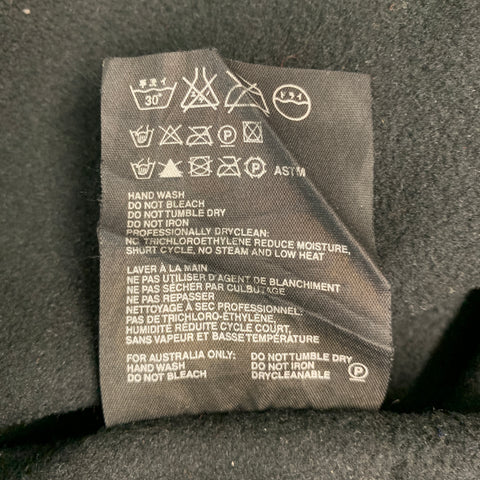 PRADA Size M Black Polyester Fleece Zip Up Vest