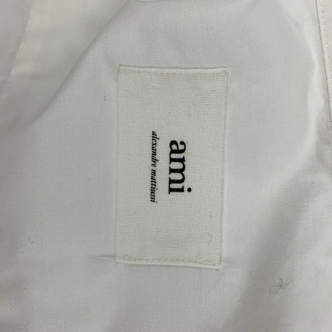 AMI by ALEXANDRE MATTIUSSI Talla M Camisa de manga larga con botones de algodón blanco
