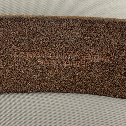 ETIQUETA NEGRA Size 36 Brown Solid Leather Belt