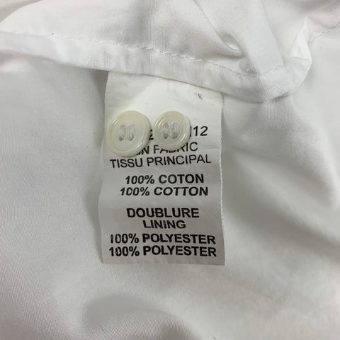 CARVEN Size M White Cotton Button Up Long Sleeve Shirt
