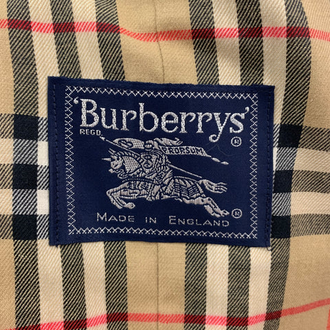 Vintage BURBERRYS Beige Cotton / Polyester Belted Trenchcoat