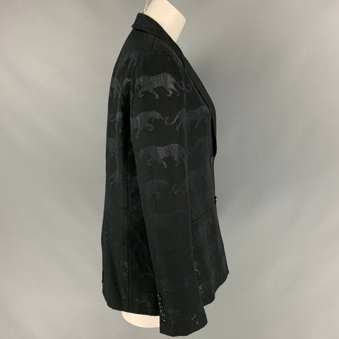 MARC by MARC JACOBS Size M Black Jacquard Polyester Blend Jacket Blazer