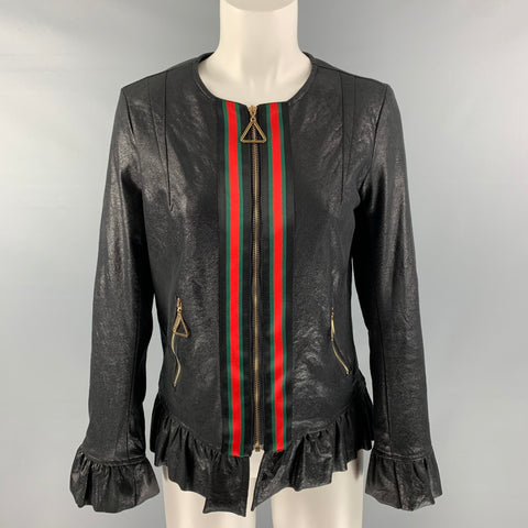 JEFF GALLAMO Talla M Chaqueta Poliéster y Elastano Negra