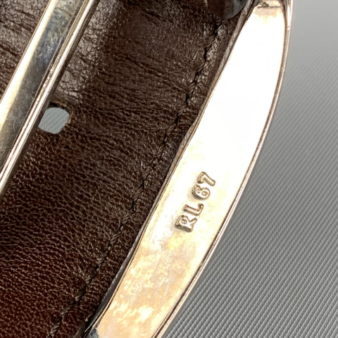 RALPH LAUREN Solid Size 32 Brown Leather Belt