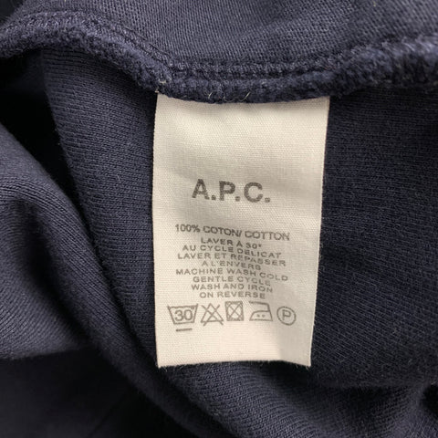 A.P.C. Size S Navy Cotton Drawstring Shorts