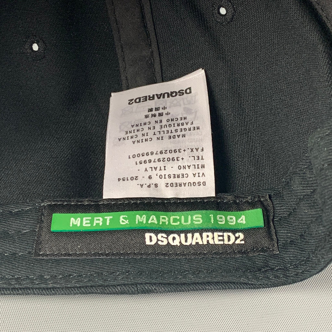 DSQUARED2 Gorra de lona negra Mert &amp; Marcus 1994