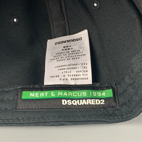 DSQUARED2 Black Mert & Marcus 1994 Canvas Hat