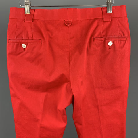 BLACK FLEECE Size 32 x 29 Red Cotton Blend Button Fly Casual Pants