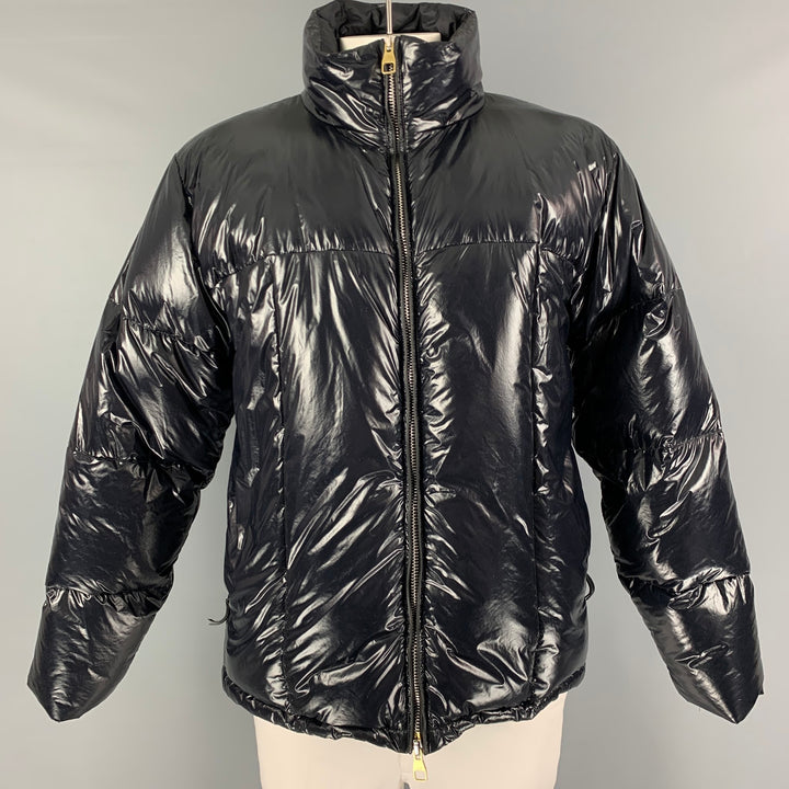 DUNHILL Size XL Black Quilted Polyamide Blend Down Filled Jacket