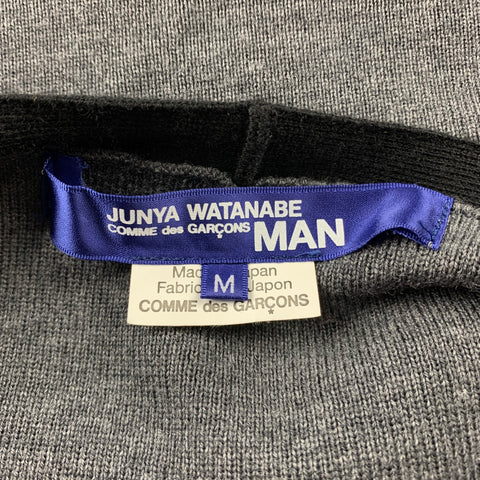 JUNYA WATANABE Size L Gray Knitted Wool Buttoned Cardigan