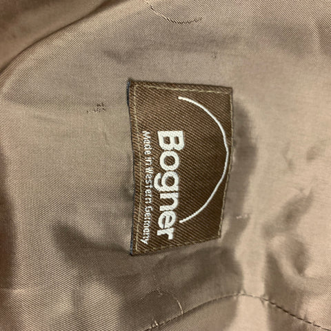 BOGNER Size 44 Olive Double Breasted Belted Coat