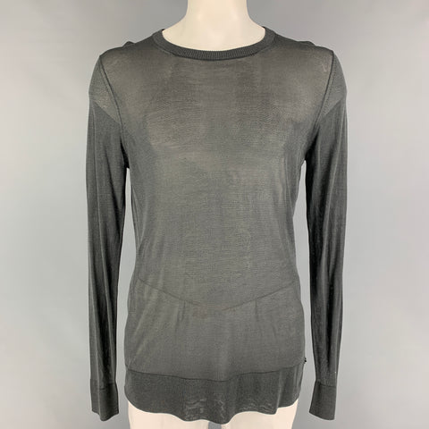 Y-3 by YOHJI YAMAMOTO Size XL Grey Viscose Jersey Pullover