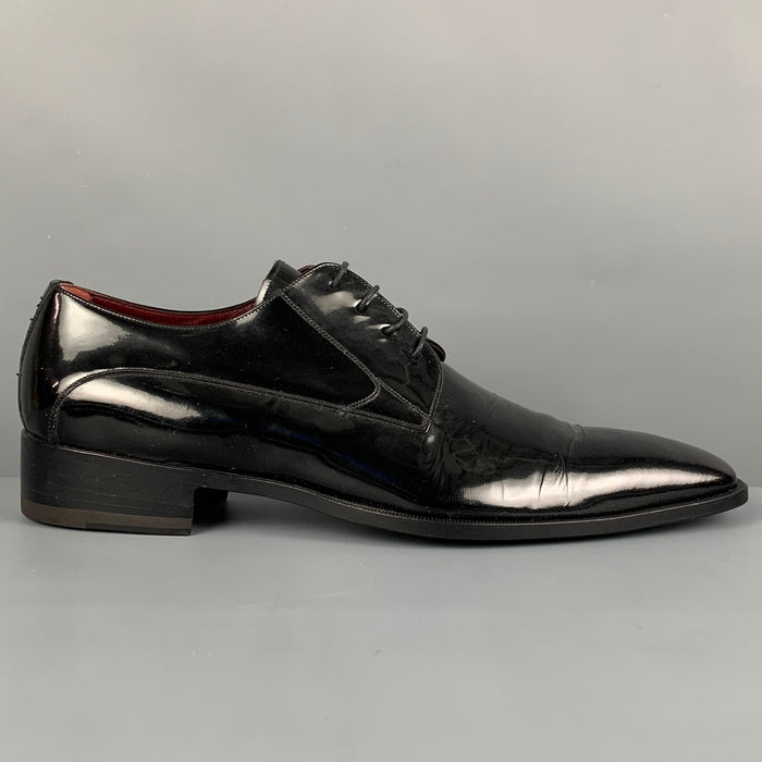 DOLCE &amp; GABBANA Talla 10.5 Zapatos con cordones de cuero negro