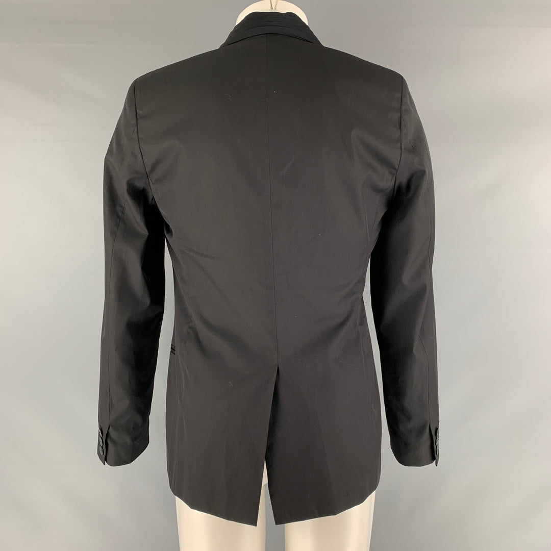 GAULTIER2 JEAN PAUL GAULTIER Size 38 Black Solid Wool Silk Shawl Collar Sport Coat