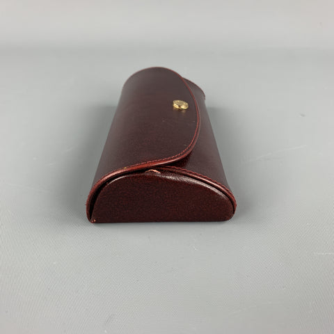 GOLDPFEIL Burgundy Leather SNap Closure Eyewear Case