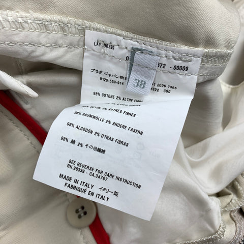 PRADA Bermuda en coton mélangé beige taille 2