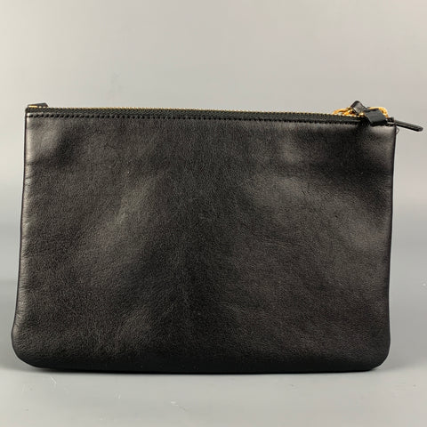 CELINE Black Leather Small Trio Cross Body Bag