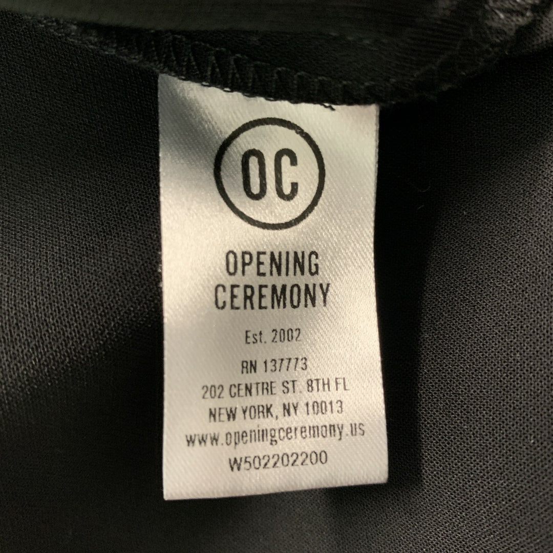 OPENING CEREMONY Size M Black Polyester & Viscose Solid Casual Top