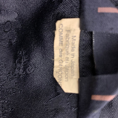 COMME des GARCONS Vestido con cinturón de poliéster floral jacquard azul marino talla M