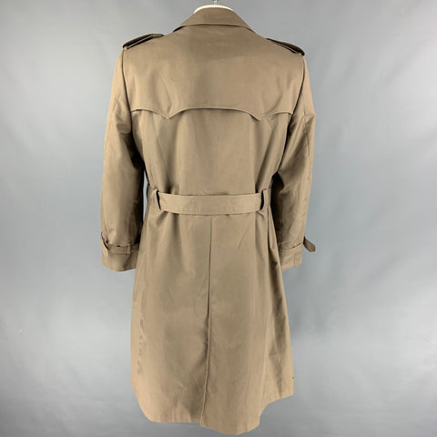 CHRISTIAN DIOR Size 44 Khaki Wool Polyester Trenchcoat