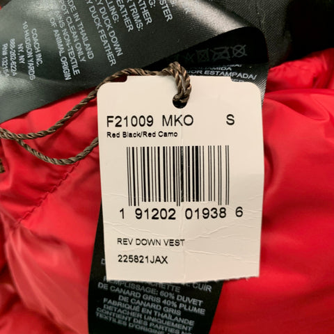 COACH Size S Red Quilted Nylon Reversible Vest