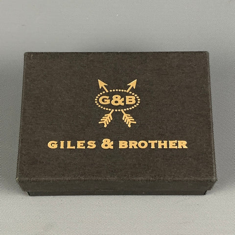 GILES &amp; BROTHER Boutons de manchette à tige en métal argenté
