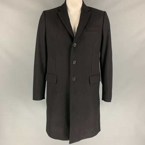 GIVENCHY Talla 42 Abrigo con solapa de muesca en mezcla de lana negro