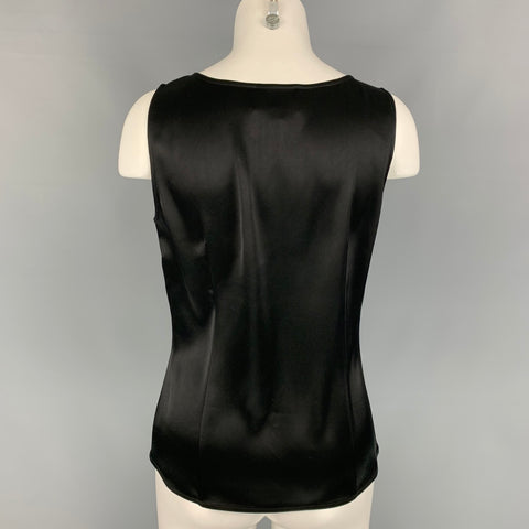CALLE. JOHN CAVIAR Talla S Blusa sin mangas de mezcla de triacetato negra