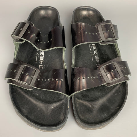 RICK OWENS x BIRKENSTOCK Arizona Size 12 Black Leather Sandals