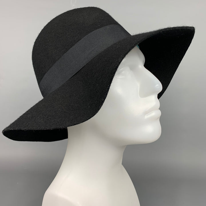 MICHAEL STARS One Size Black Wool Felt Fedora Hat