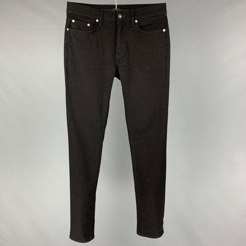 BLK DNM Size 31 Black Cotton Slim Zip Fly Jeans
