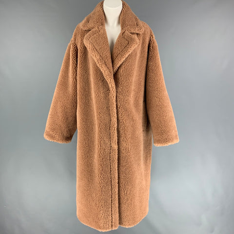 STAND STUDIO Taille L Manteau Maria en fausse fourrure beige