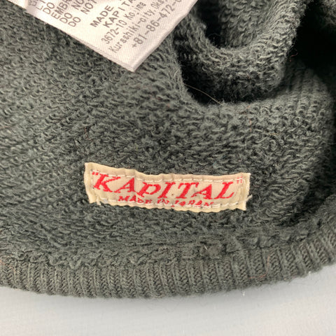 KAPITAL Gray & Yellow Embroidered Anchor Cotton Beanie