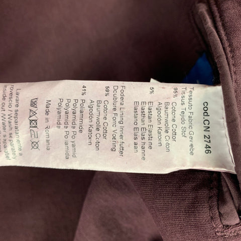CIRCOLO Size 42 Eggplant Cotton Notch Lapel Sport Coat