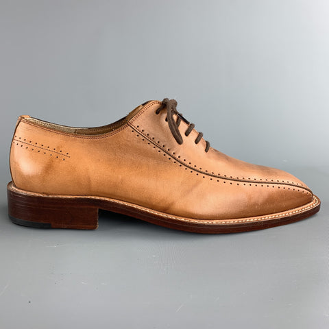 MC SHOES Size US 8 / UK 7 Tan Perforated Leather Lace Up Shoes