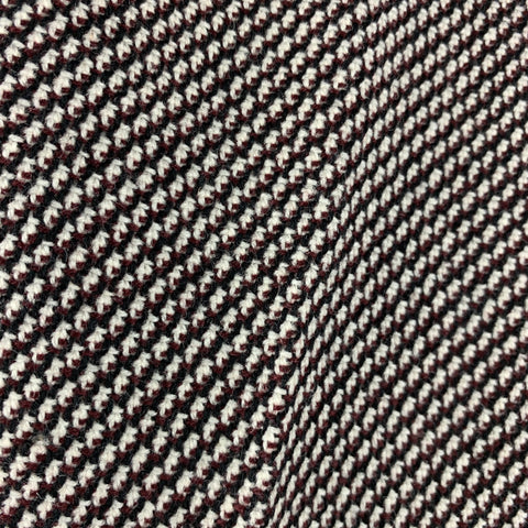 GUCCI Taille 32 Pantalon habillé en laine polyamide à pois crème marron devant plat