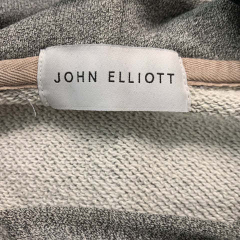 JOHN ELLIOTT Taille S Sweat à capuche en coton et polyester gris chiné