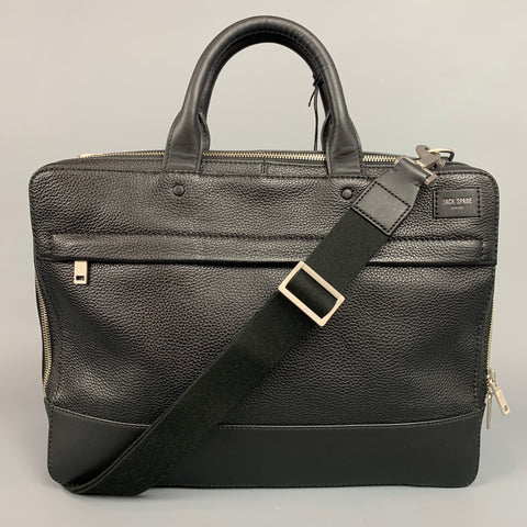 JACK SPADE Sac pour ordinateur portable en cuir grainé noir